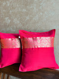 Festive Cushion Cover - Crimson Red