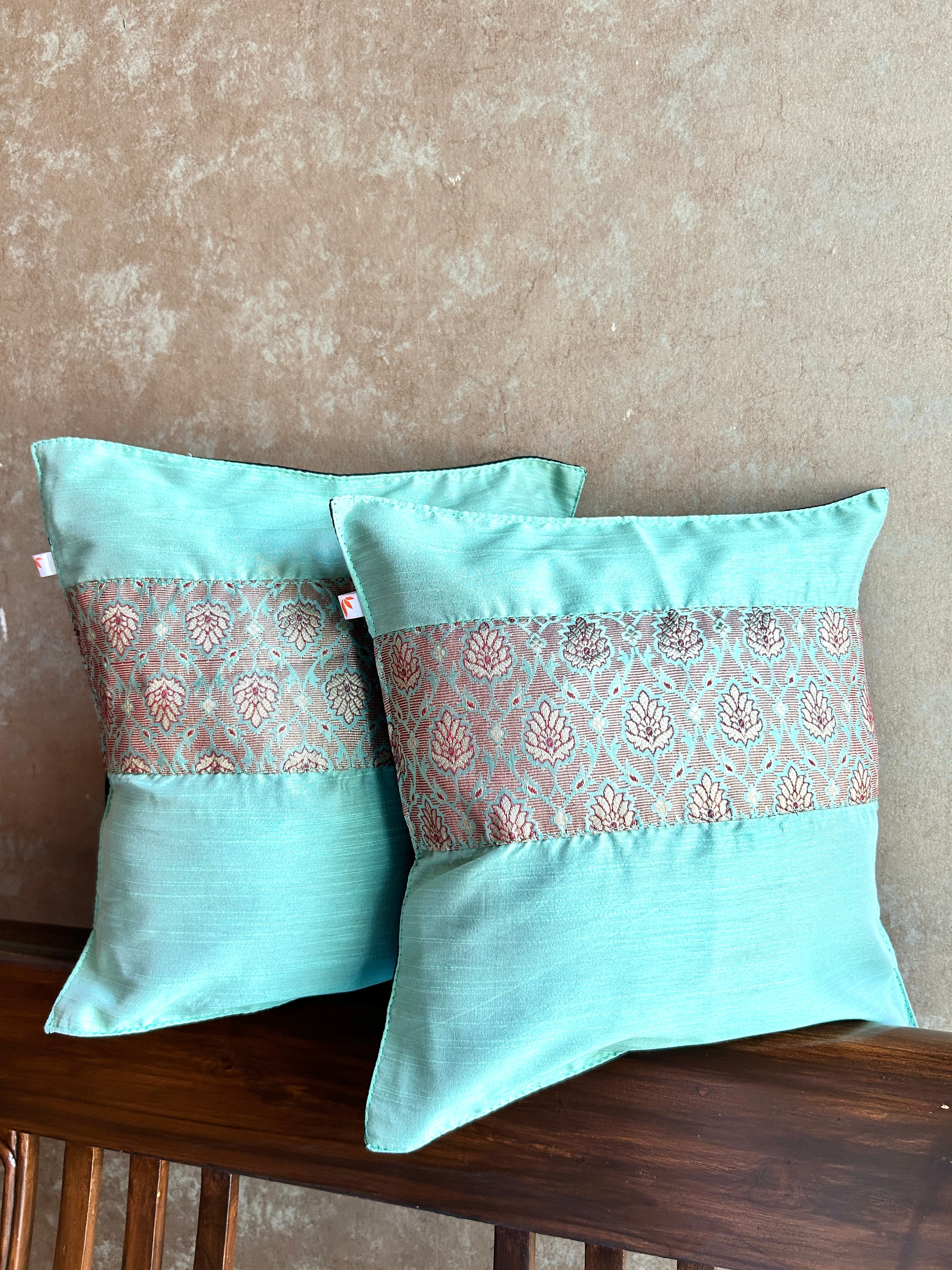 Festive Cushion Cover - Pista Green