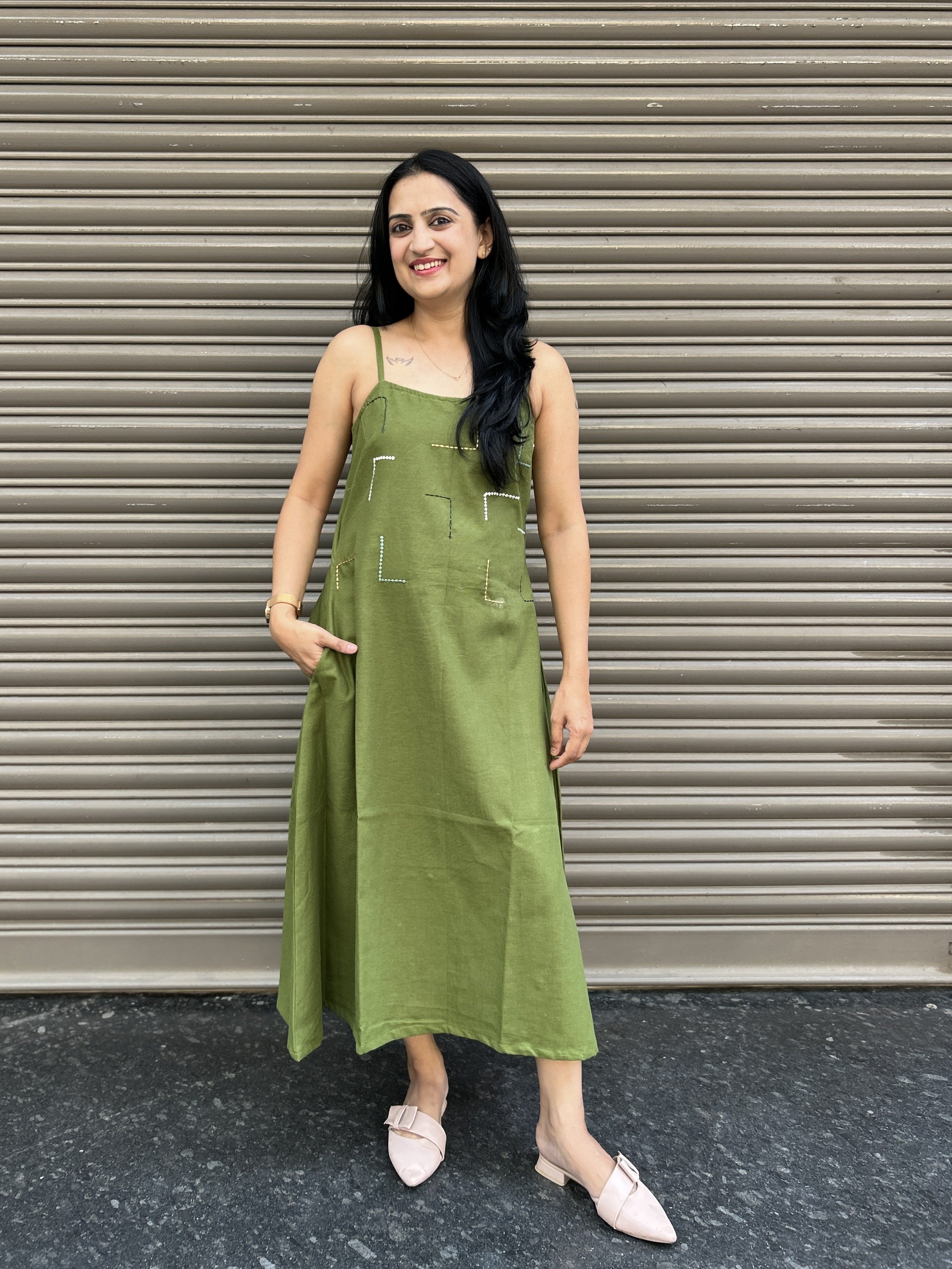 Woman's Casual Dress - Green