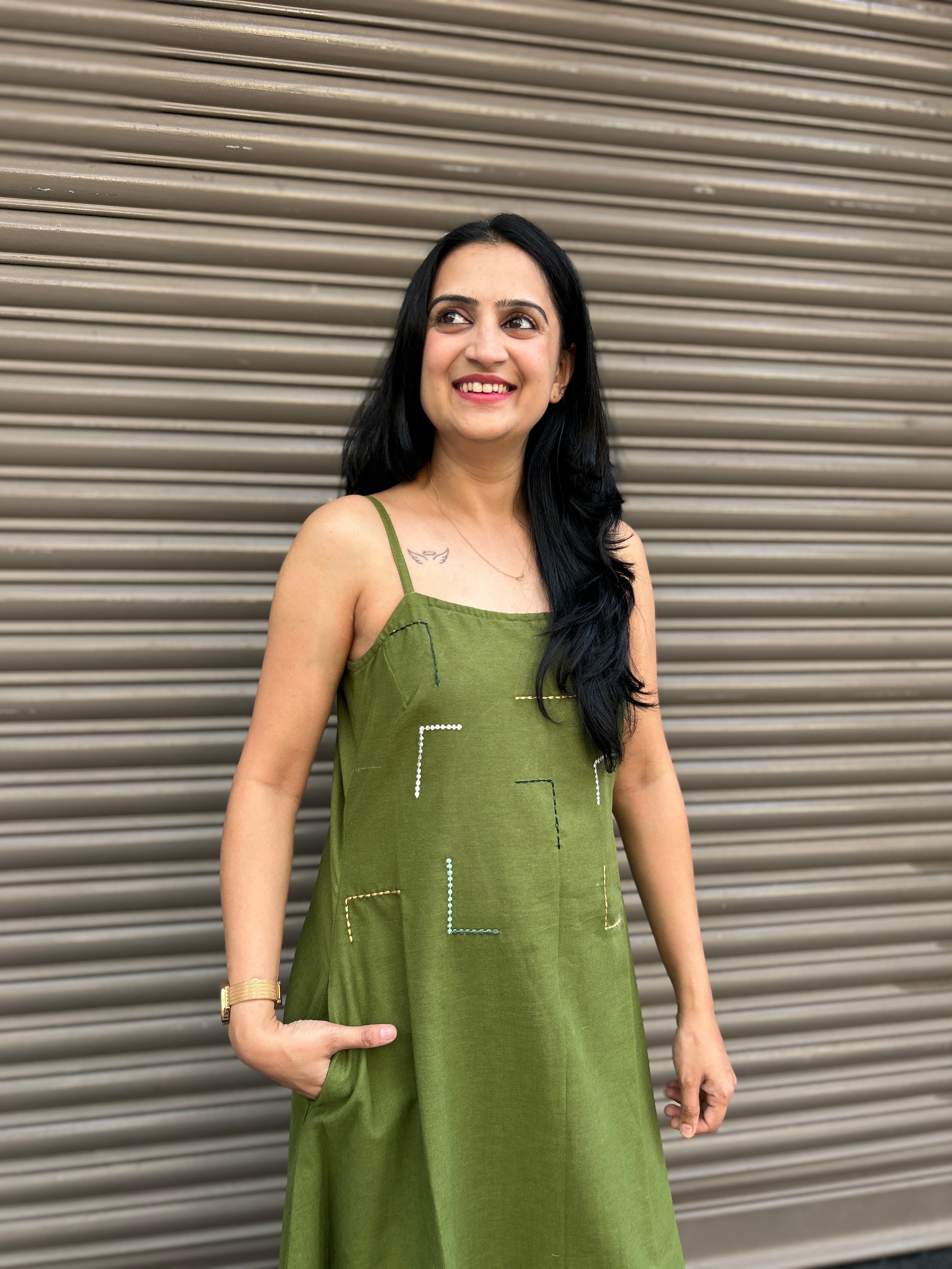 Woman's Casual Dress - Green
