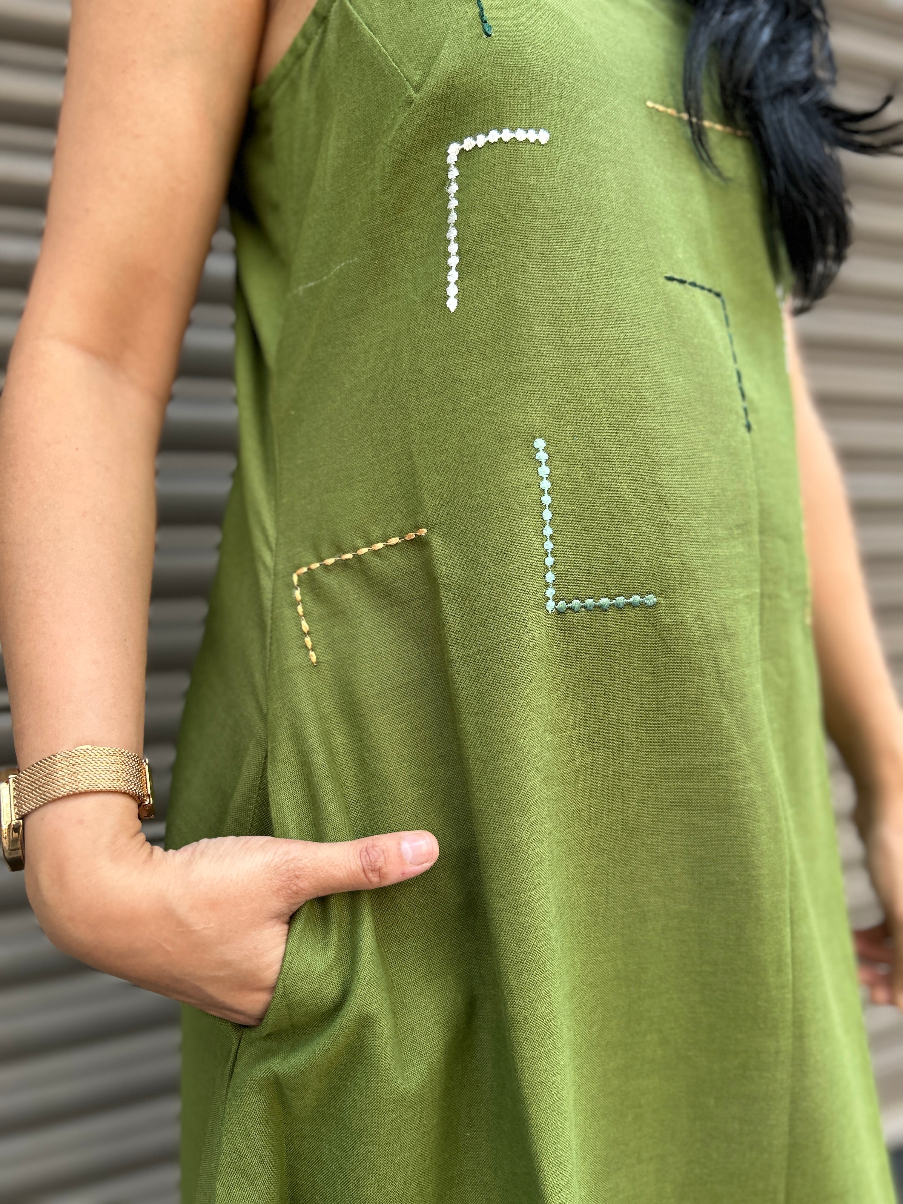 Woman's Casual Dress - Green