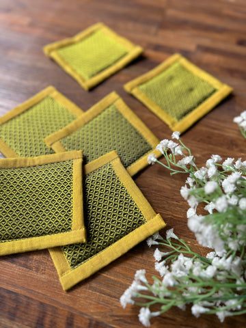 Tea Coasters Set - Yellow Khun