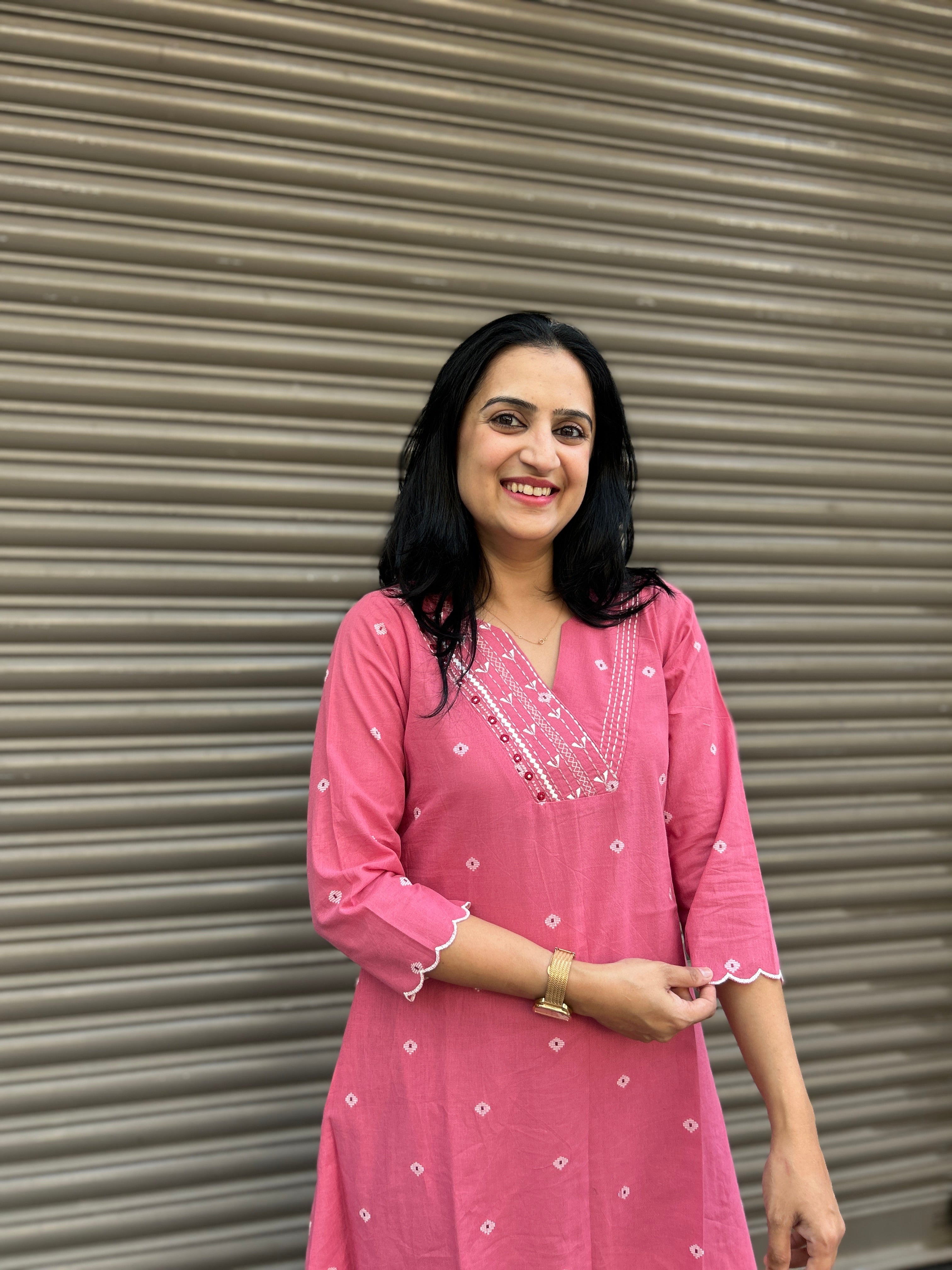 Woman's Casual Dress - Pink