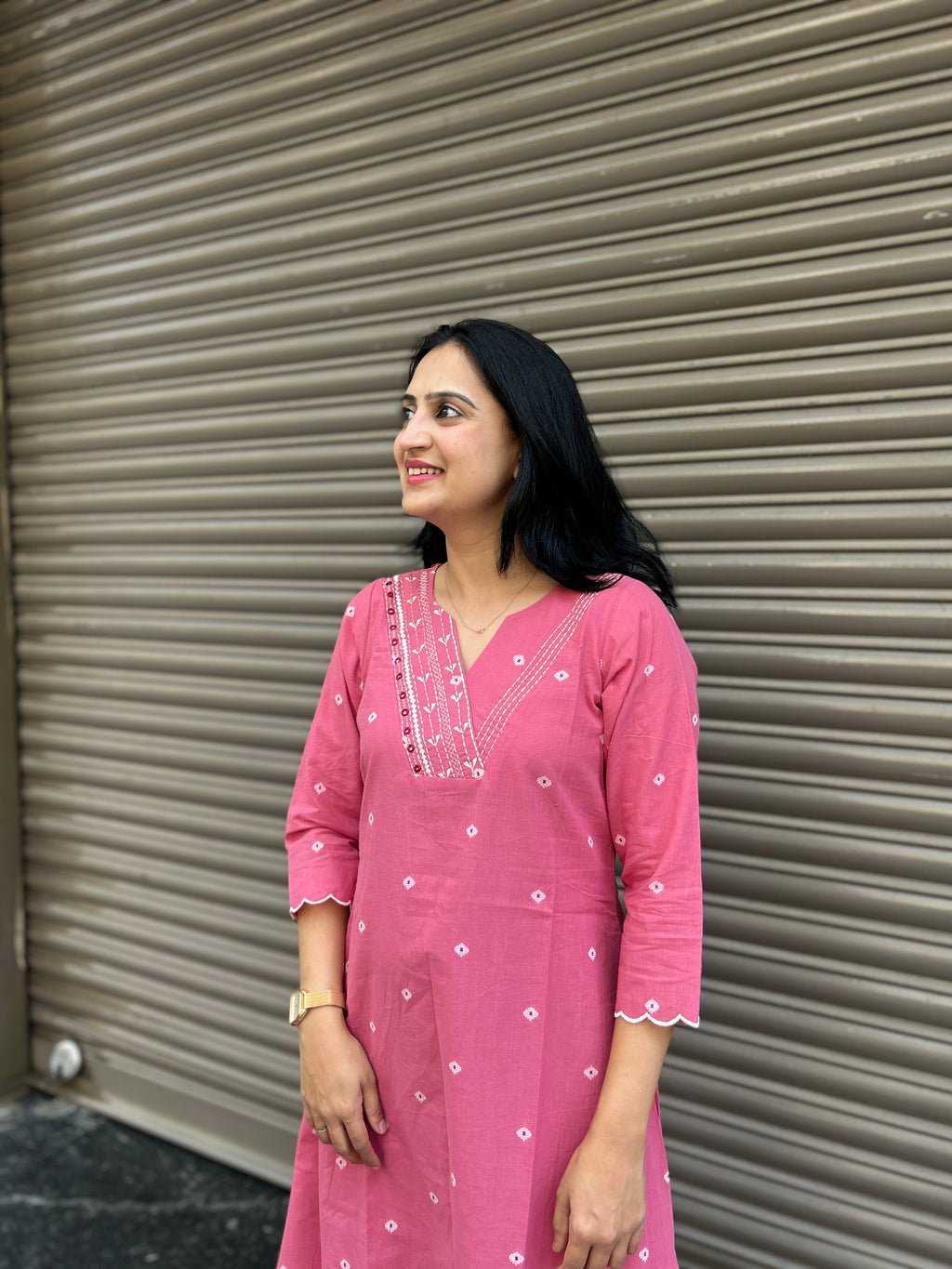 Woman's Casual Dress - Pink