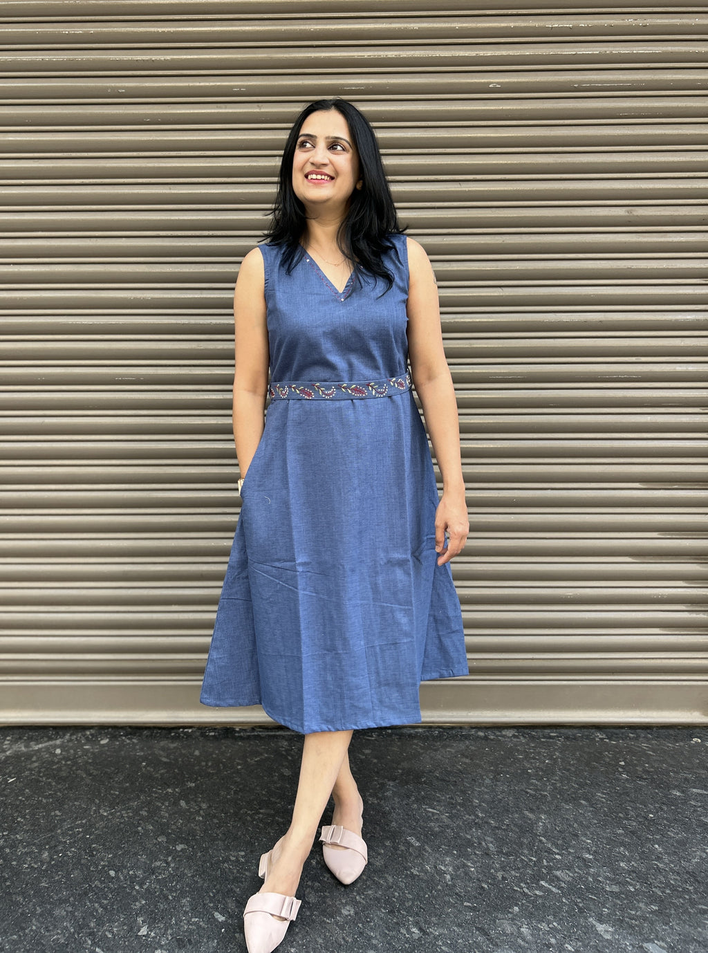 Woman's Casual Dress - Blue
