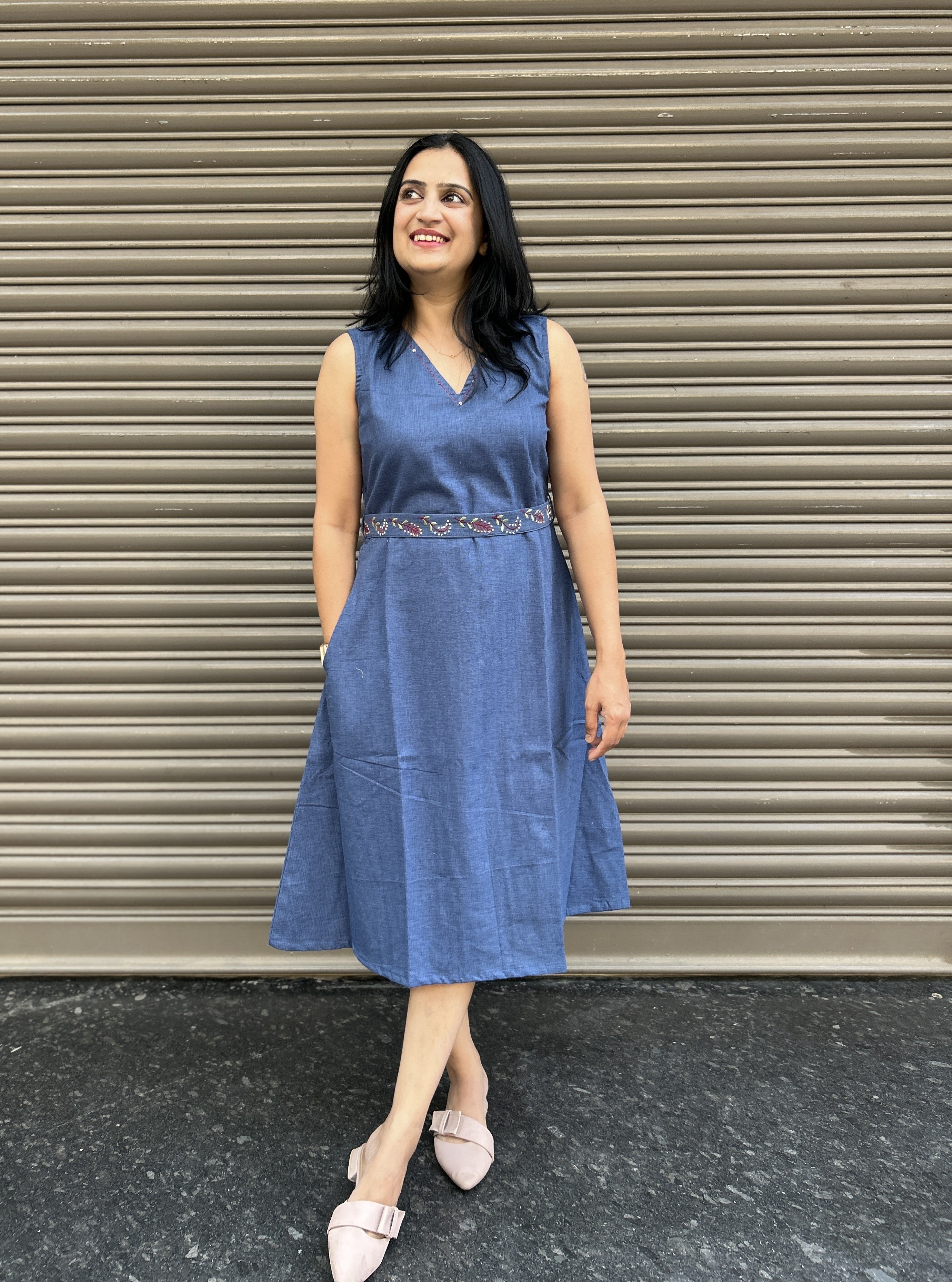 Woman's Casual Dress - Blue