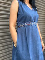 Woman's Casual Dress - Blue