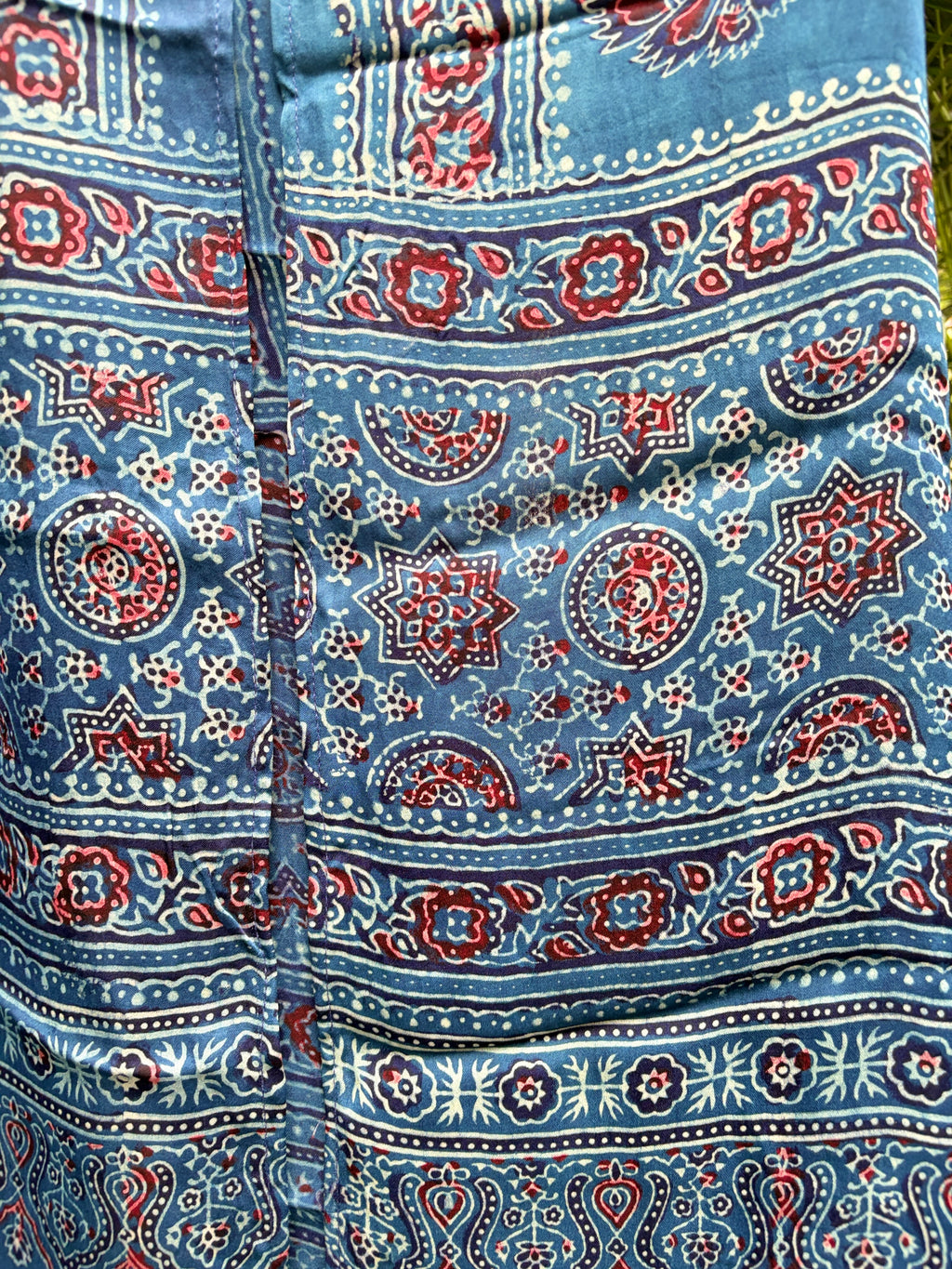 Modal Silk Ajrakh Stole - Blue