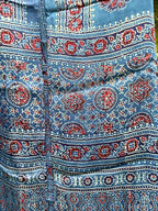 Modal Silk Ajrakh Stole - Blue