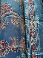 Modal Silk Ajrakh Stole - Blue