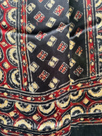Modal Silk Ajrakh Stole - Black