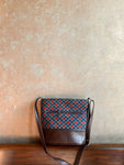 Leather Basket Sling - Blue Ajrakh