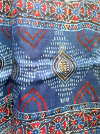 Modal Silk Ajrakh Stole - Blue