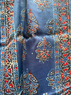 Modal Silk Ajrakh Stole - Blue