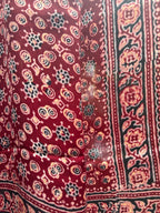 Modal Silk Ajrakh Stole - Maroon