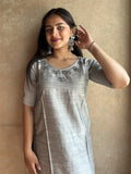 Woman's Festive Kurta - Grey