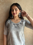 Woman's Festive Kurta - Grey