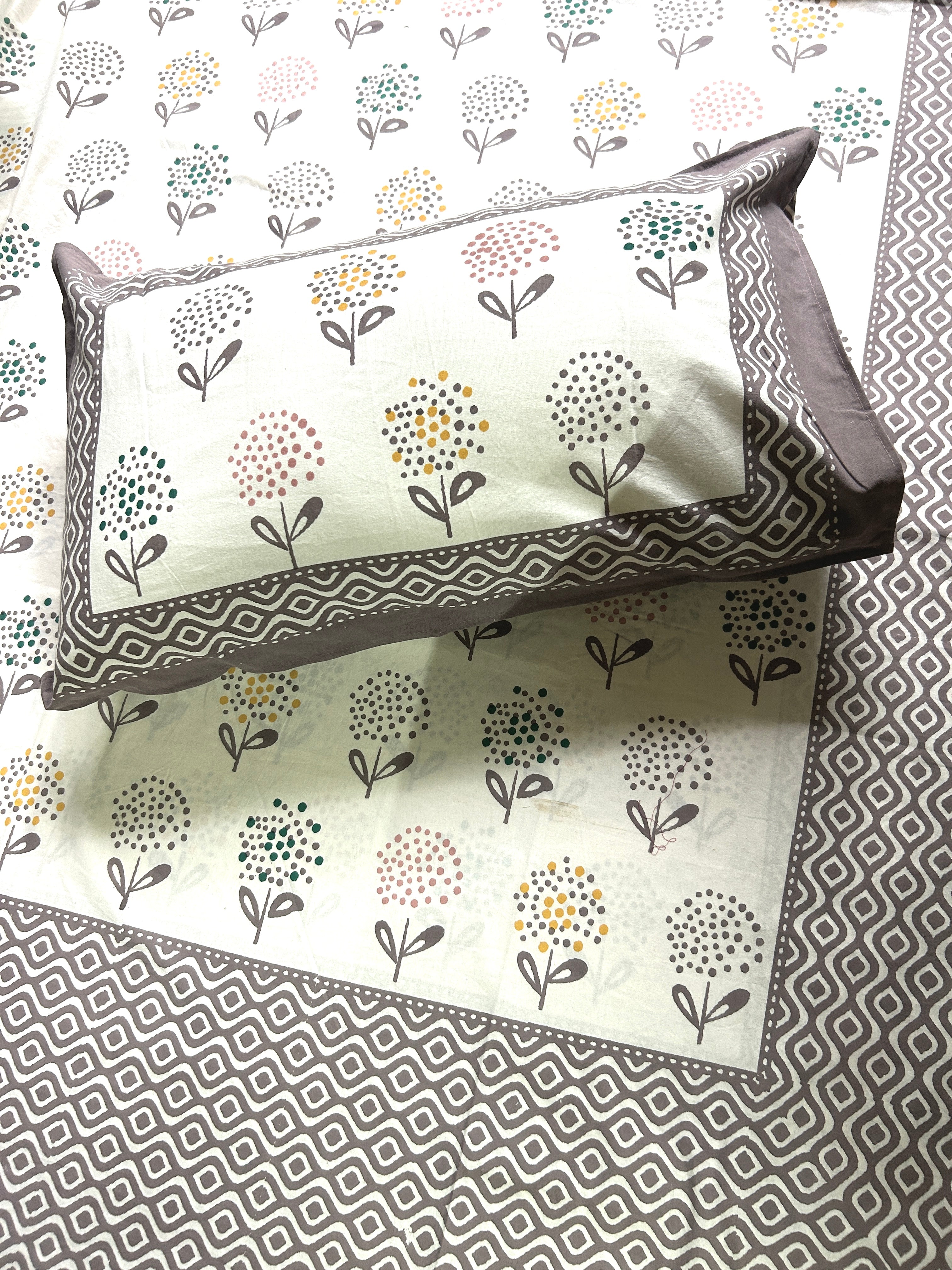 Baagh Superking Bedsheet - Grey