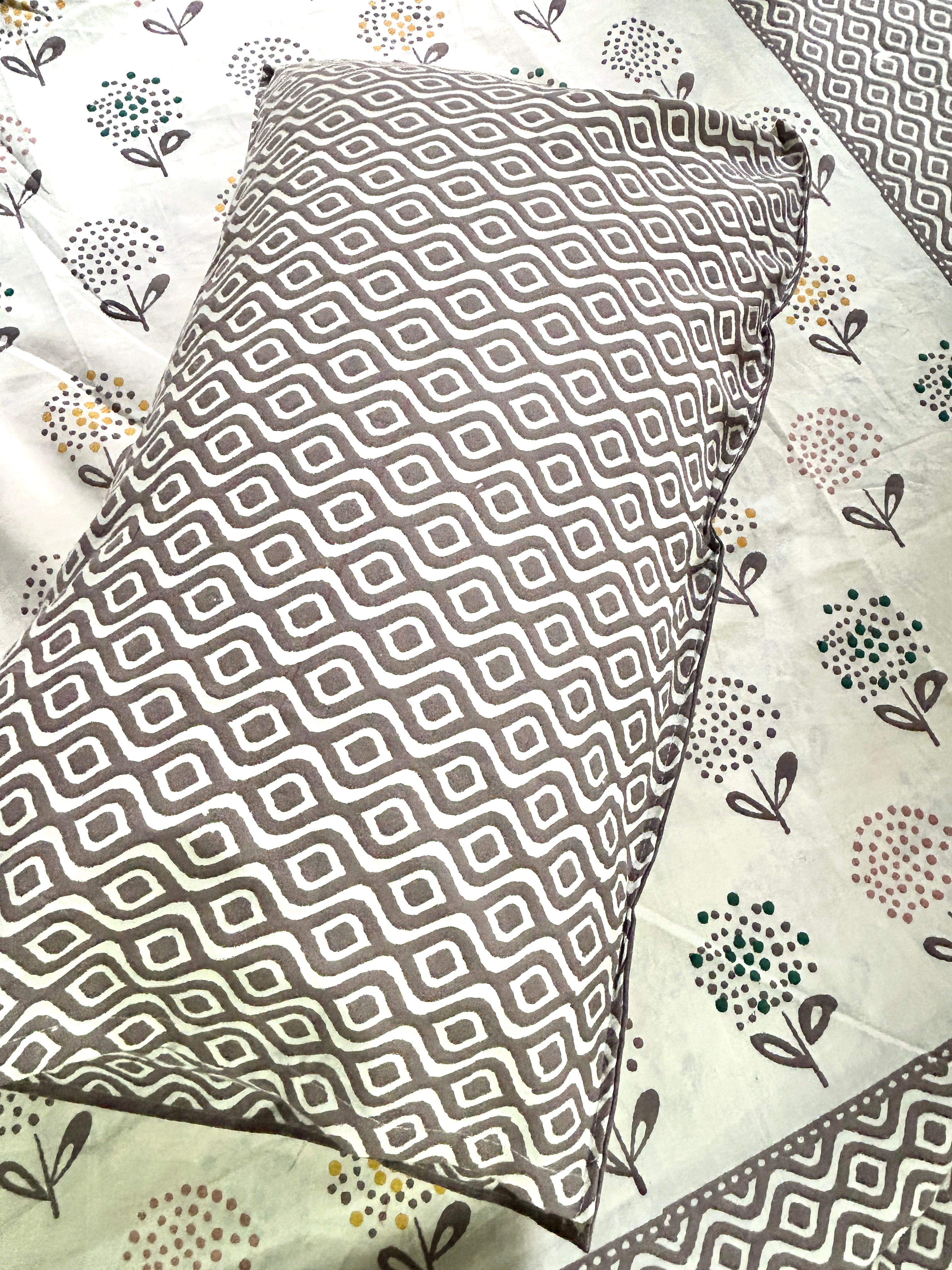 Baagh Superking Bedsheet - Grey