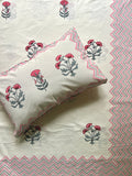 Baagh Superking Bedsheet - Pink
