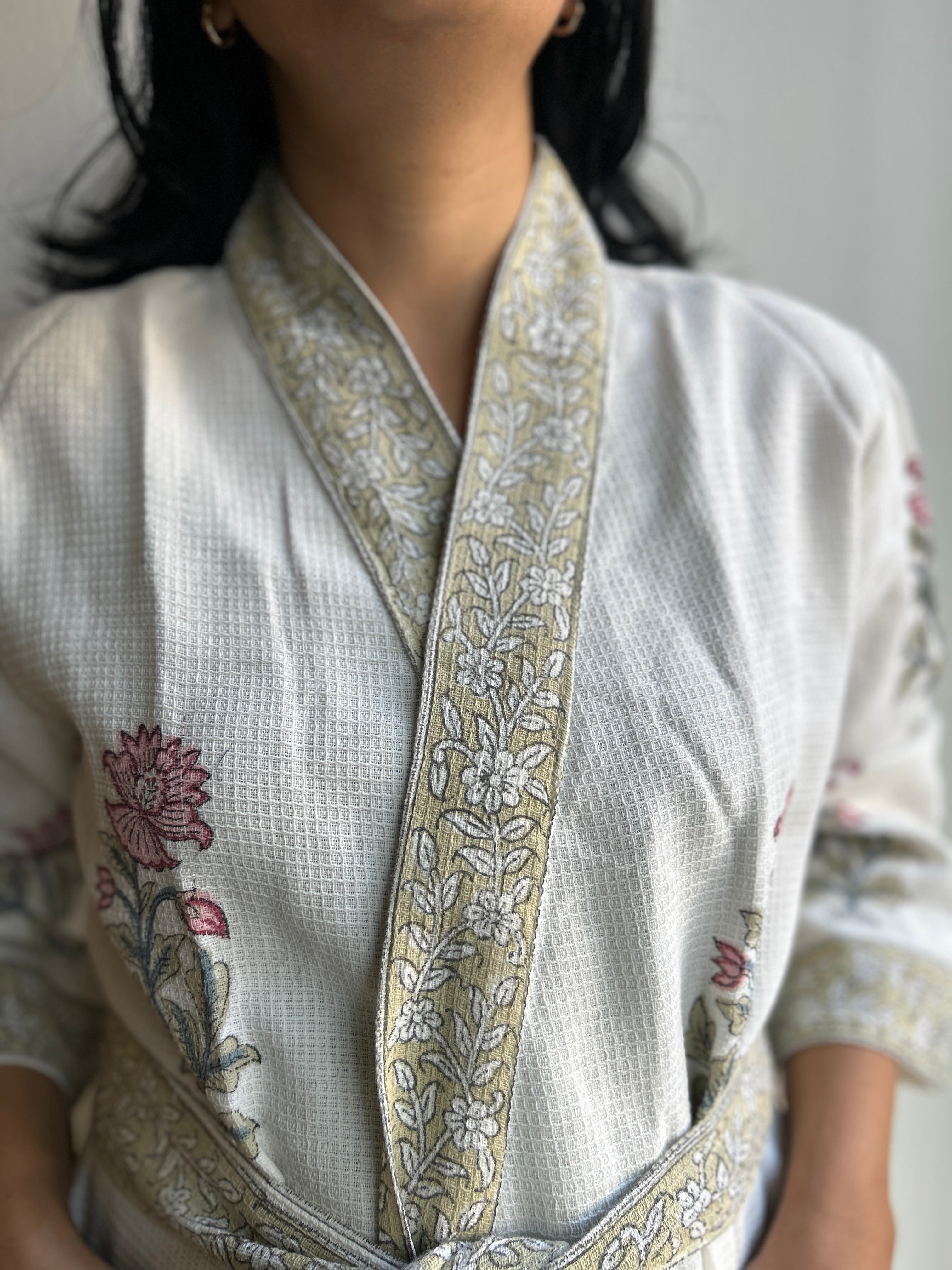 Waffle Bathrobe - Blue