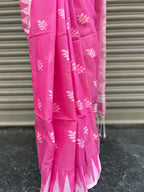 Cotton Jamdani Saree - Pink