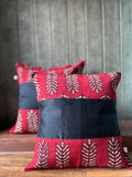 Fusion Cushion Cover - Maroon + Black Khun