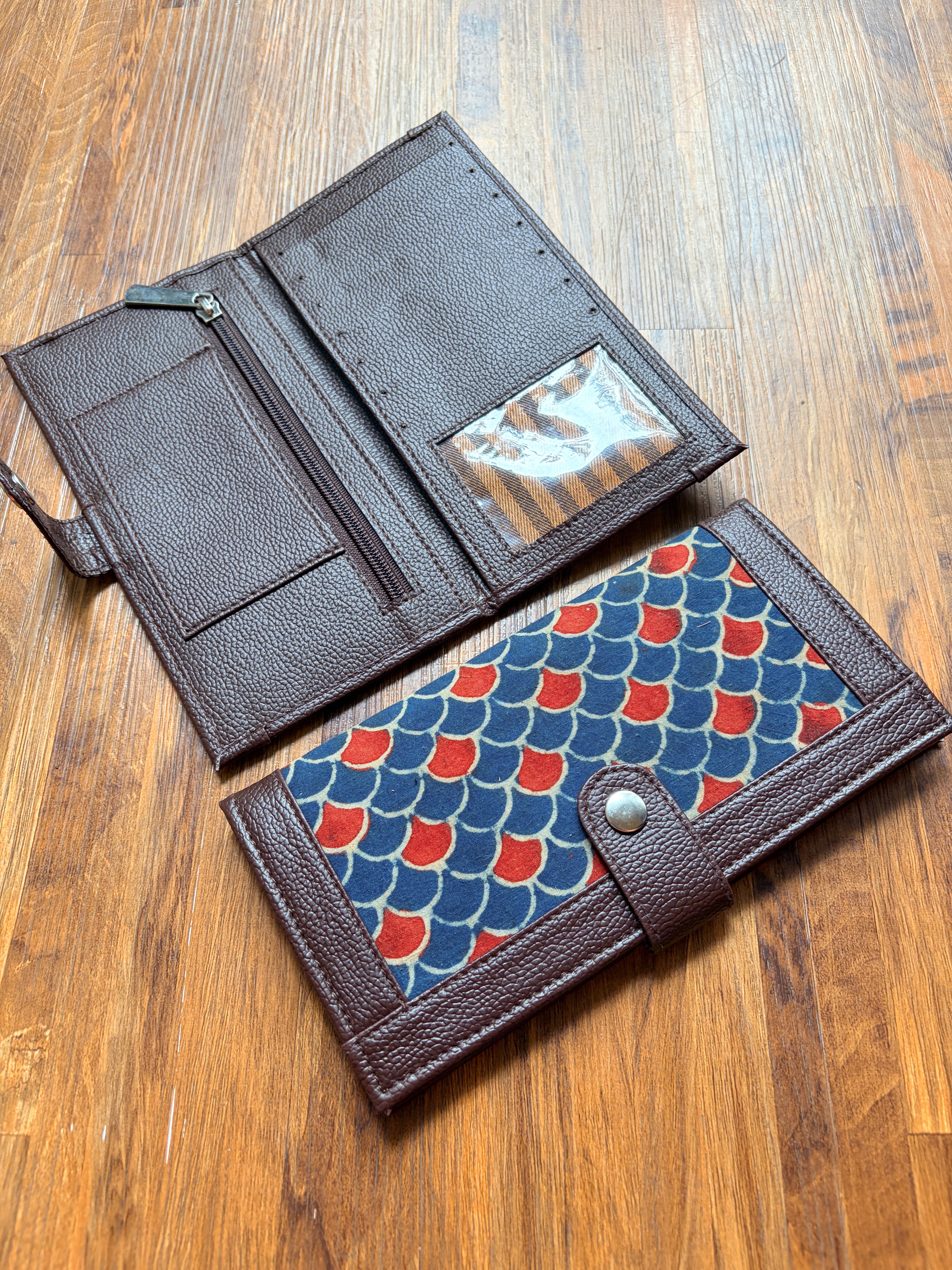 Wallet - Medium Blue & Red
