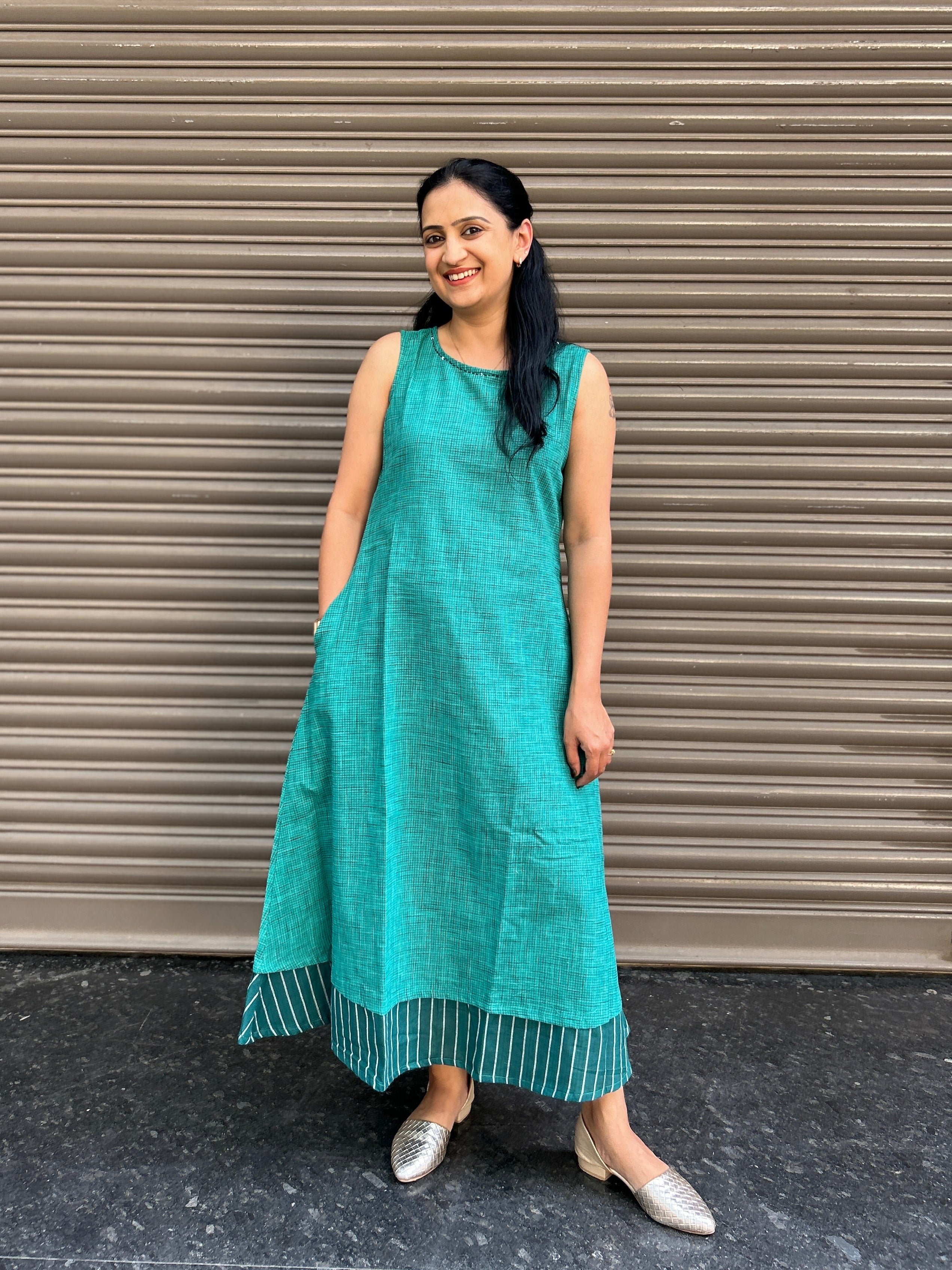Woman's Casual Dress - Teal