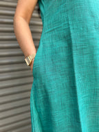Woman's Casual Dress - Teal