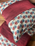 Cushion Cover - White + Maroon Khun