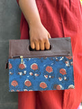 Leather Handbag - Blue