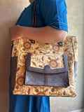 Leather Tote Bag - Mustard Yellow