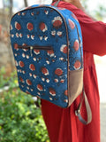 Leather Backpack - Dark Blue