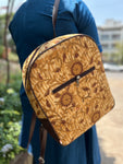 Leather Backpack - Mustard Brown