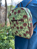 Leather Backpack - Pista Green