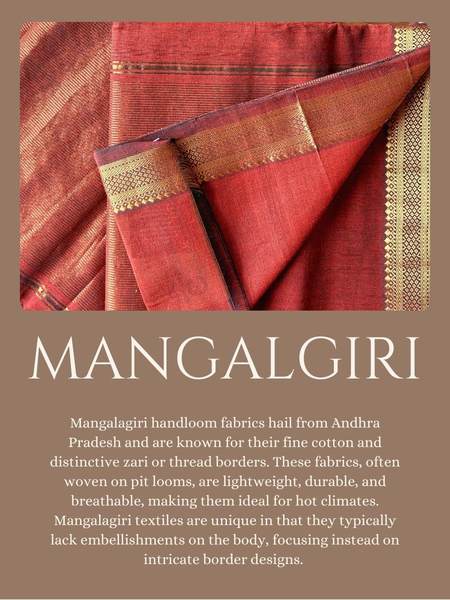 Mangalgiri Cotton Saree with Nizam Border - Blue