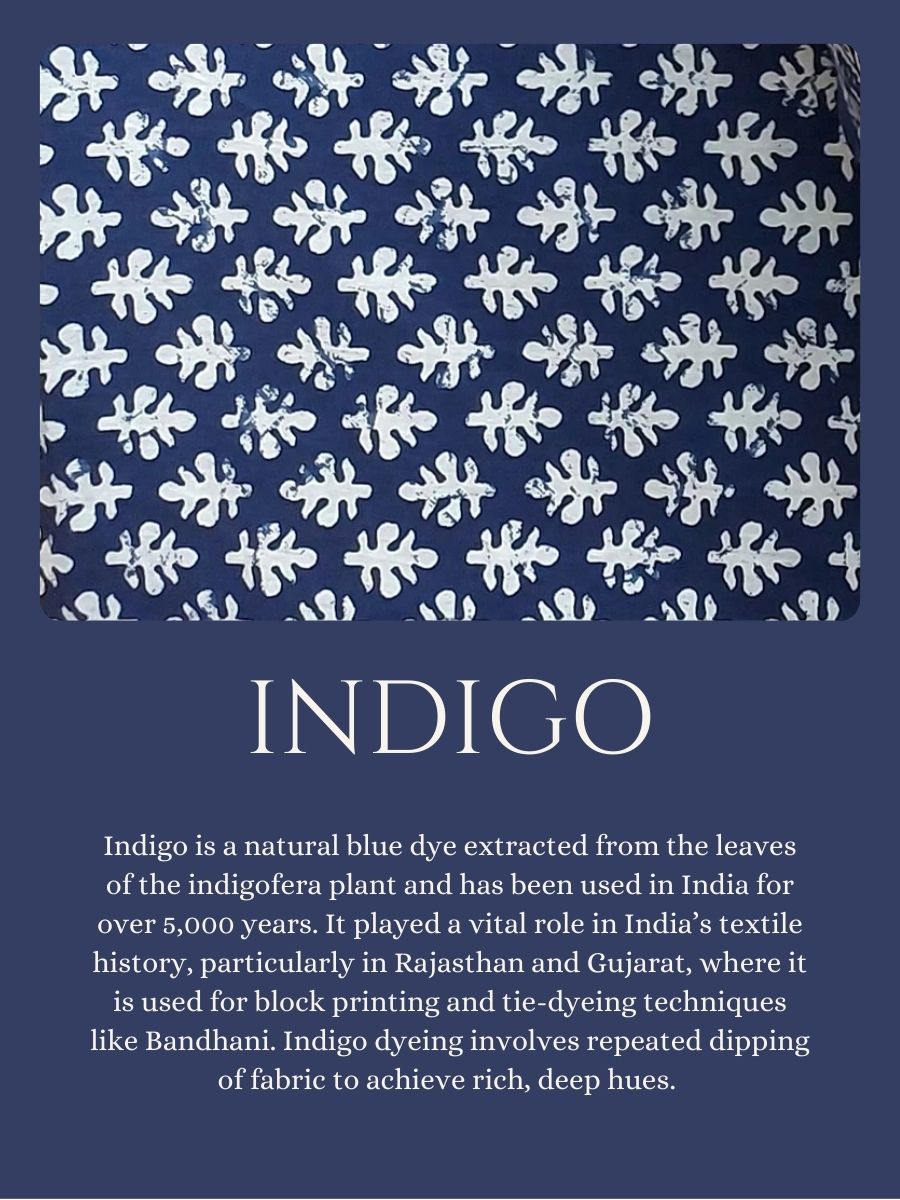 Indigo Double Bedsheet - Small Butti