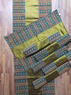 Table Mat & Table Runner Set - Green + Yellow Khun