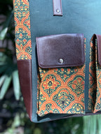 Leather Tote Bag - Green
