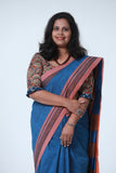 Cotton Irkal Saree - Blue