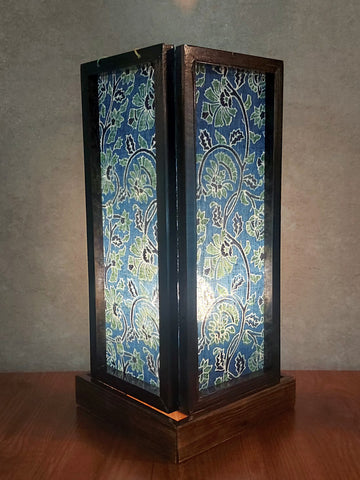 Table Lamp Tall - Blue Floral