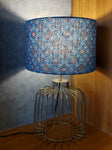 Table Lamp with Metal Base - Blue Red Ajrakh