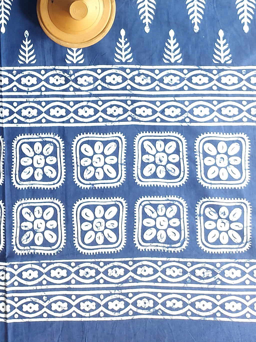 Indigo Double Bedsheet - Tree Butti