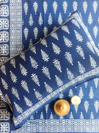 Indigo Double Bedsheet - Tree Butti