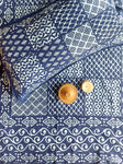 Indigo Double Bedsheet - Big Checks