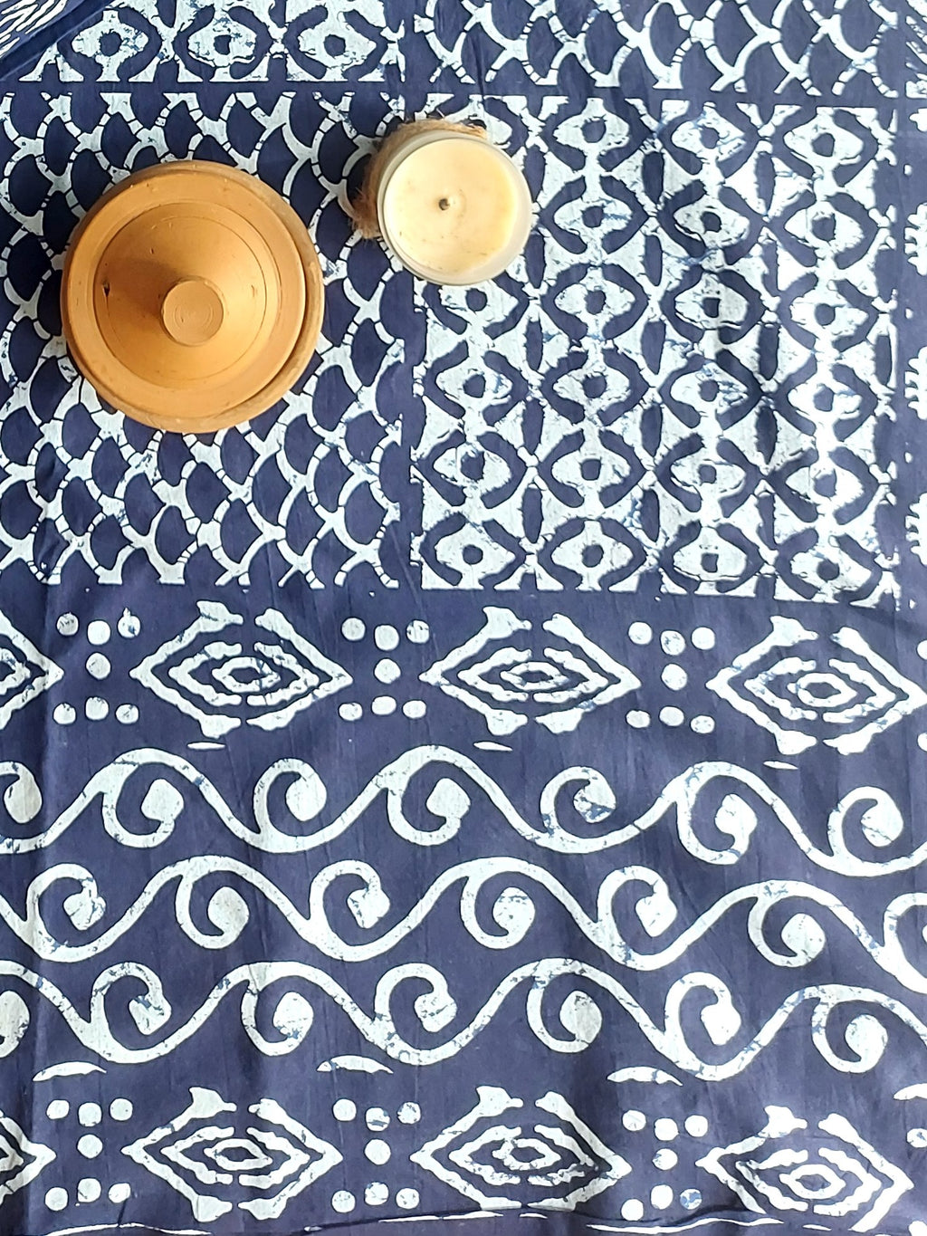 Indigo Double Bedsheet - Big Checks