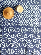 Indigo Double Bedsheet - Big Checks