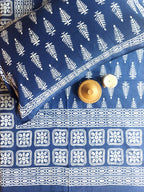 Indigo Double Bedsheet - Tree Butti