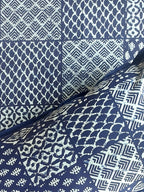 Indigo Double Bedsheet - Big Checks